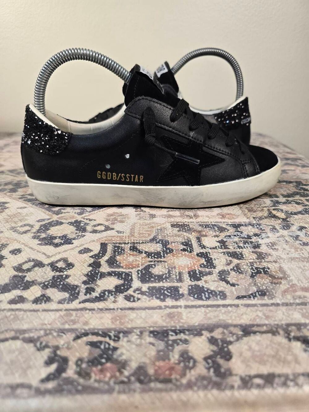 Golden Goose Superstar Sneakers Black Glitter EU 36 Women's Size 6